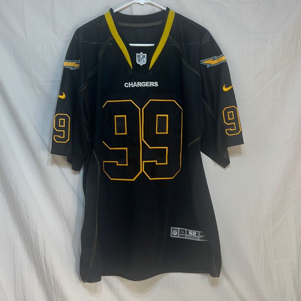 Nike Black and Yellow Football Jersey